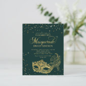 BUDGET Green Gold Photo Masquerade Sweet 16 (Stehend Vorderseite)