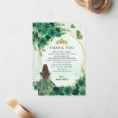 Budget Green Gold Princess Mis Quince Vielen Dank Mitteilungskarte (Vorderseite/Rückseite Beispiel)