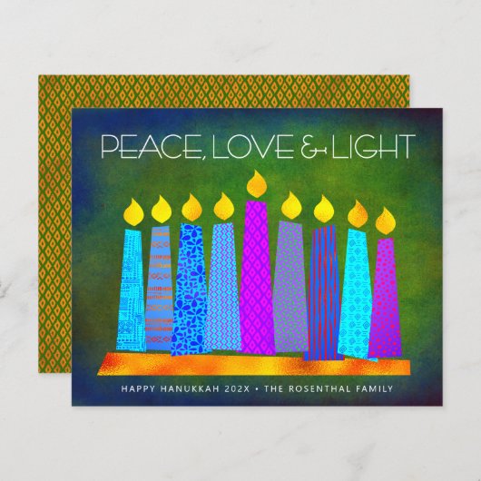 Budget Green Hanukkah Boho Candles Peace Liebe Car (Vorne/Hinten)