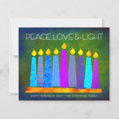 Budget Green Hanukkah Boho Candles Peace Liebe Car (Vorderseite)