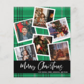 Budget Green Kariert Multi Foto Christmas (Vorderseite)