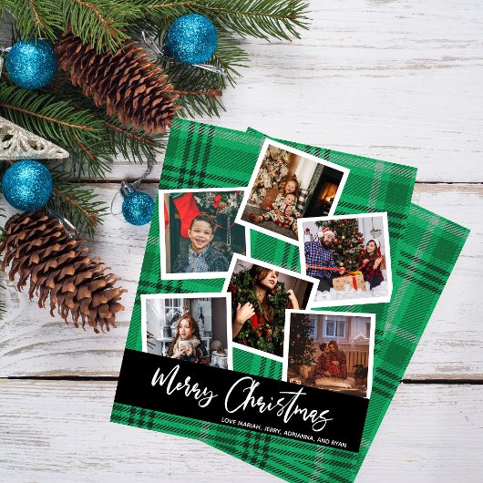 Budget Green Kariert Multi Foto Christmas