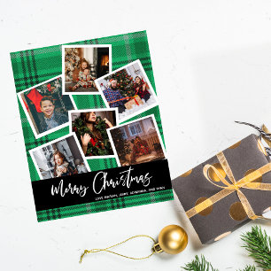 Budget Green Kariert Multi Foto Christmas Flyer