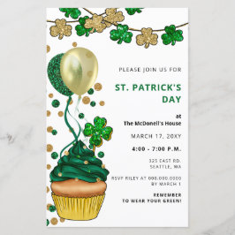Budget Green Kleeblatt St Patricks Day Einladung