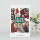 Budget Green Merry Alles 4 Foto Ferienkarte (Stehend Vorderseite)