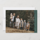 Budget Green Modern Wavy Zwei Fotos Weihnachten (Vorderseite)