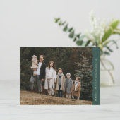 Budget Green Modern Wavy Zwei Fotos Weihnachten (Stehend Vorderseite)