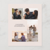 Budget Green Rose Gold Blush Photo Wedding Invite (Rückseite)