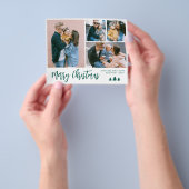 Budget Green Script Collage Pine Weihnachtsfeierta Flyer (Gruppe)