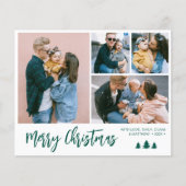 Budget Green Script Collage Pine Weihnachtsfeierta Flyer (Vorne)