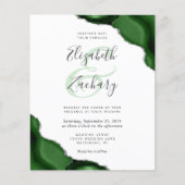 Budget Green Silver Agate Corners Wedding (Vorderseite)