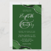 Budget Green Silver Agate Corners Wedding (Vorderseite)