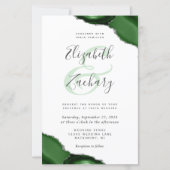 Budget Green Silver Agate Corners Wedding (Vorderseite)