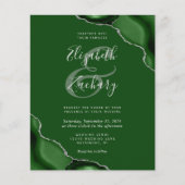 Budget Green Silver Agate Corners Wedding (Vorderseite)