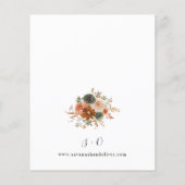 Budget Green & Terra Cotta Floral Wedding (Rückseite)