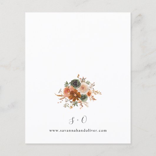 Budget Green & Terra Cotta Floral Wedding (Rückseite)