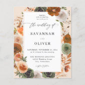 Budget Green & Terra Cotta Floral Wedding S2 - BGE (Vorderseite)