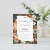 Budget Green & Terra Cotta Floral Wedding S2 - DK (Stehend Vorderseite)