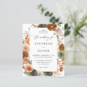 Budget Green & Terra Cotta Floral Wedding S2 - WHI (Stehend Vorderseite)