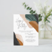 Budget Green Terracotta abstrakt Geburtstag (Stehend Vorderseite)