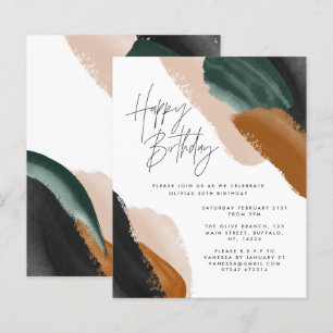Budget Green Terracotta abstrakt Geburtstag