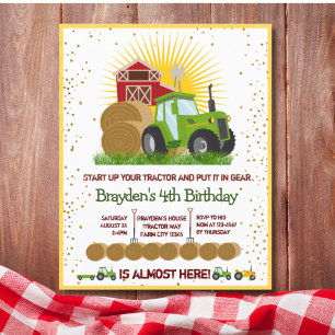 Budget Green Tractor Trucks Themed Birthday Party
