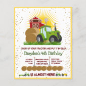 Budget Green Tractor Trucks Themed Birthday Party (Vorderseite)
