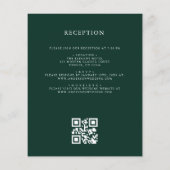 Budget Green Wappen Wedding QR Code Einladung Flyer (Hinten)