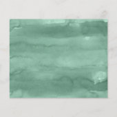 Budget Green Watercolor Branch Wedding Foto (Rückseite)