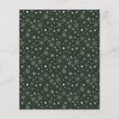 Budget Green Winter Snowflakes Weihnachts-Foto (Rückseite)