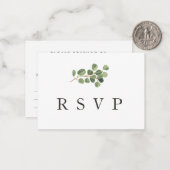 Budget Greenerity Wedding Response RSVP Card Mitteilungskarte (Vorderseite/Rückseite Beispiel)
