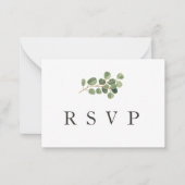 Budget Greenerity Wedding Response RSVP Card Mitteilungskarte (Vorderseite)