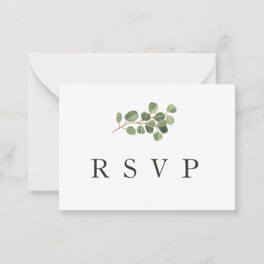 Budget Greenerity Wedding Response RSVP Card Mitteilungskarte (Vorderseite)
