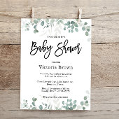 Budget Greenery Baby Dusche Einladung