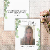 Budget Greenery Beerdigung Foto Flat Danke Karte