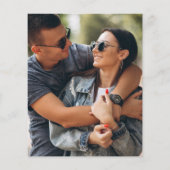 Budget Greenery Blätter Foto Hochzeit Einladung (Rückseite)