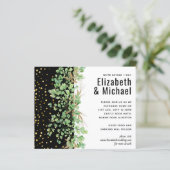 Budget Greenery Blätter Night Sky Wedding (Stehend Vorderseite)