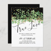 Budget Greenery Blätter Night Sky Wedding (Vorne/Hinten)