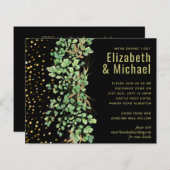 Budget Greenery Blätter Night Sky Wedding (Vorne/Hinten)