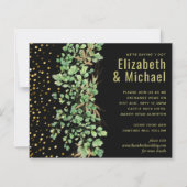 Budget Greenery Blätter Night Sky Wedding (Vorderseite)