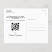 Budget Greenery Blätter QR Code Foto Save the Date (Rückseite)