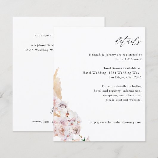 Budget Greenery Boho Tropical Floral Details (Vorne/Hinten)