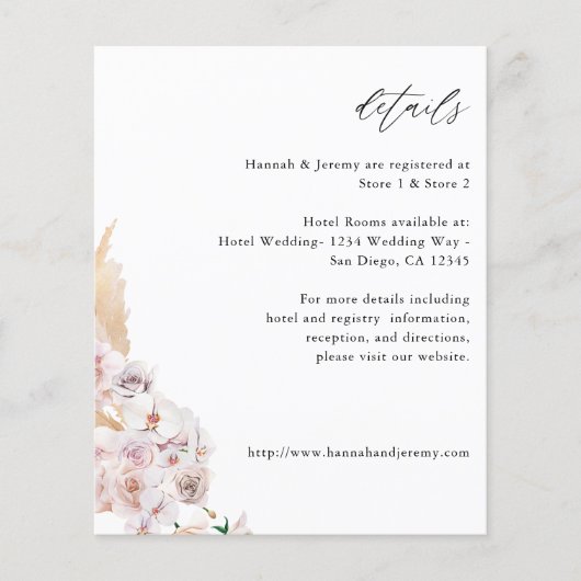 Budget Greenery Boho Tropical Floral Details Flyer (Vorne)