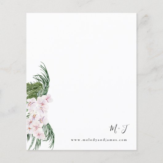 Budget Greenery Boho Tropical Floral Wedding (Rückseite)