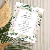 Budget Greenery Boho Tropical Floral Wedding Flyer
