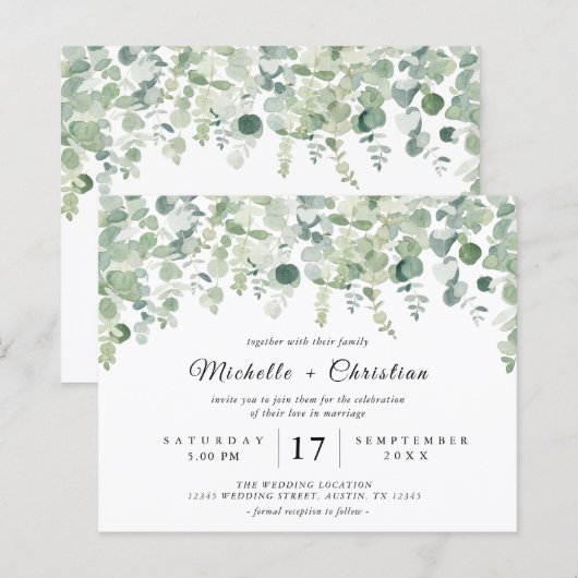Budget Greenery Botanic Eucaliptus Wedding (Vorne/Hinten)