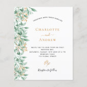 Budget Greenery botanische Blütengoldenhochzeit (Vorderseite)