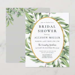 Budget Greenery Bridal Dusche Einladung