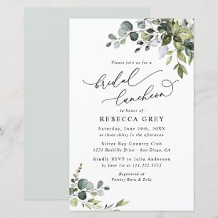 Budget Greenery Bridal Luncheon Dusche Einladung