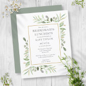 Budget Greenery Bridesmaids Luncheon Einladung